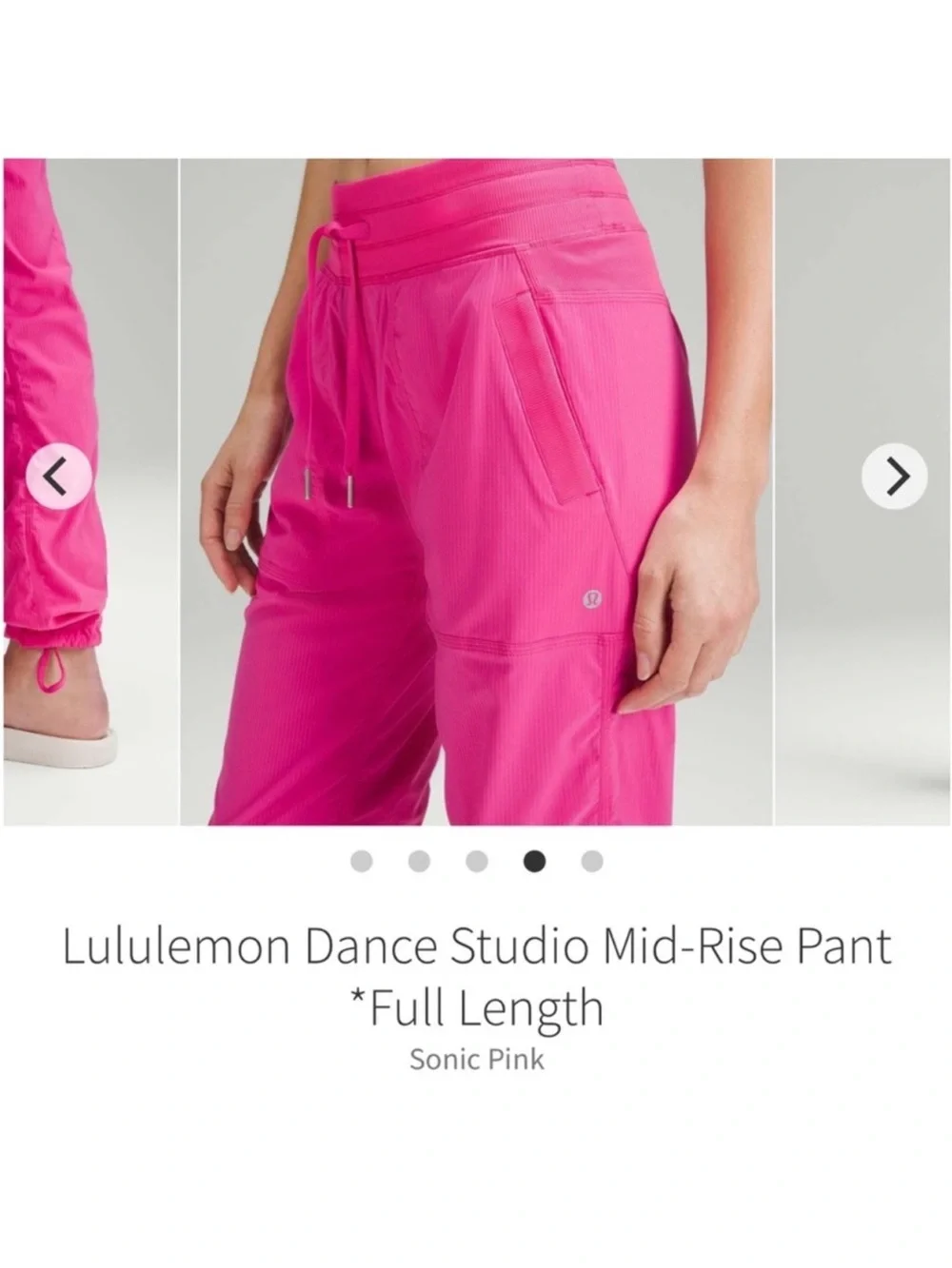 Lululemon Dance Studio Mid Rise Pants Sonic Pink Sz 4